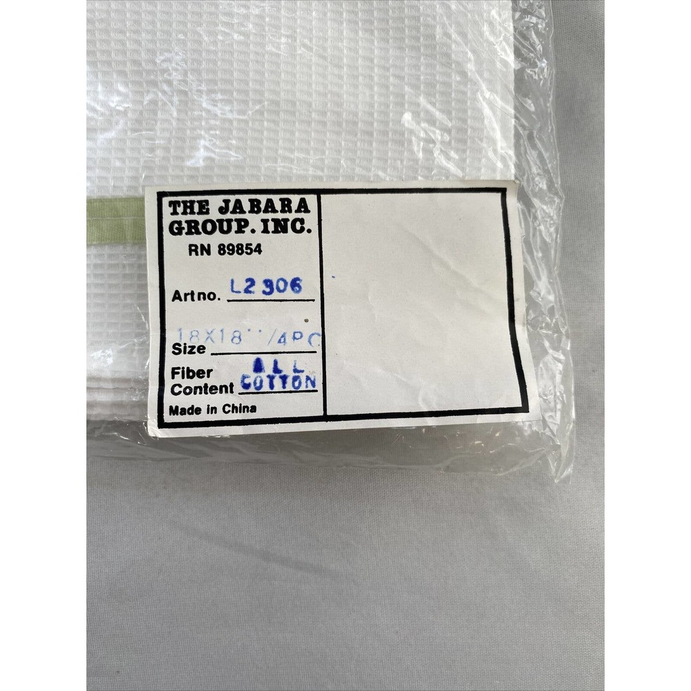 The Jabara Group. Inc 4 Cotton Placemats * White w/ Blue & Green - Picture 2 of 2